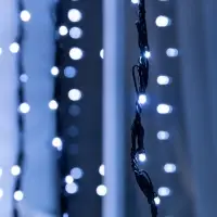 Гирлянда &laquo;Водопад&raquo; 2&times;1.5 м, IP44, тёмная нить, 400 LED, свечение белое, 8 режимов, 220 В