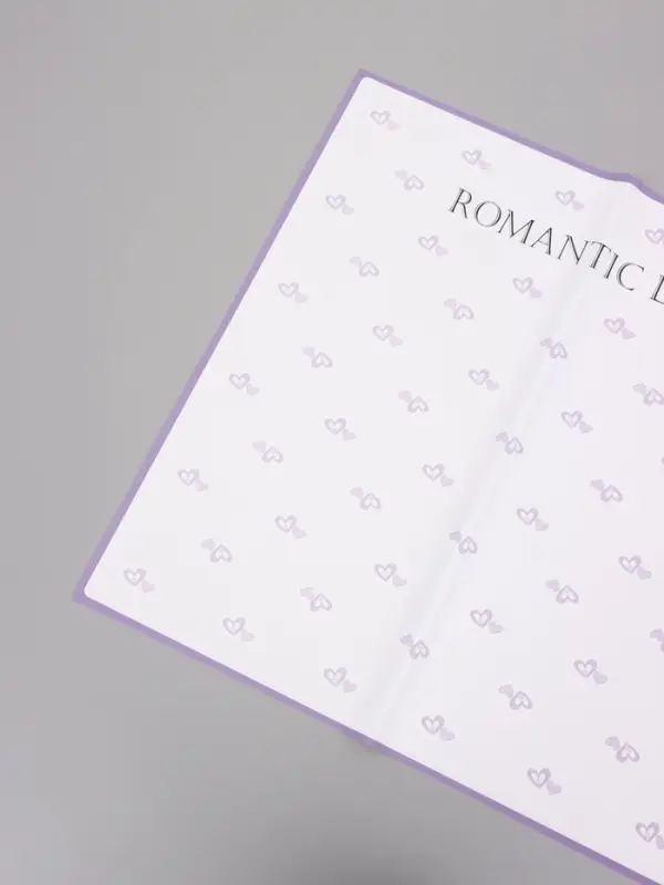 Пленка для цветов, "Двойные сердца", нежная сирень, 57х57 см