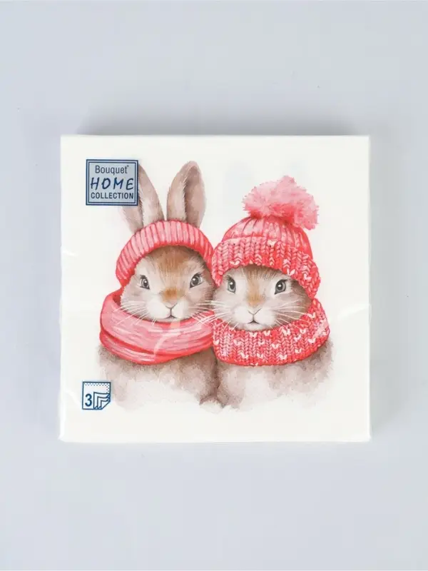 Салфетки бумажные Home Collection &laquo;Милые пушистики&raquo;, 3 слоя, 33&times;33, 20 шт.