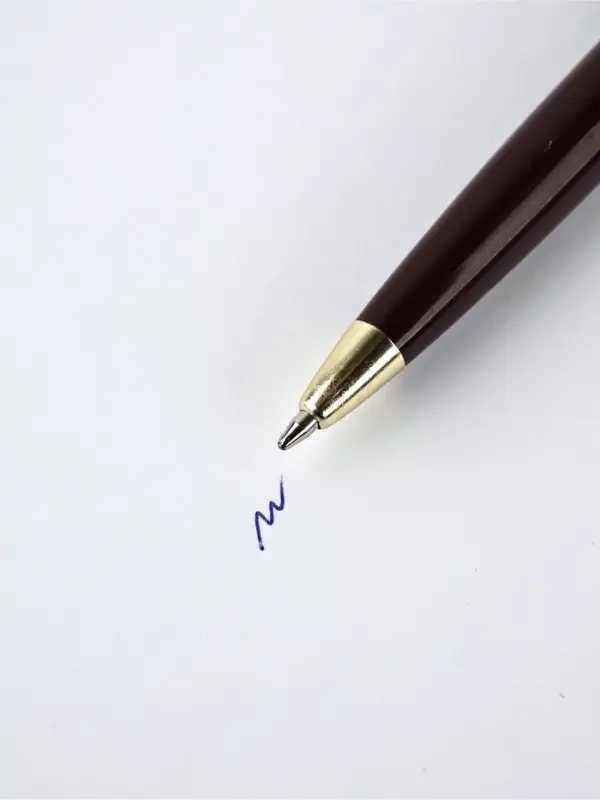 Ручка шариковая, синяя паста, 1 мм, пластик, автоматическая &laquo;Золотой учитель&raquo;