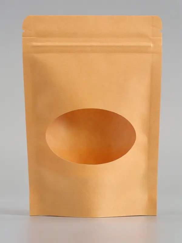 Пакет Zip-lock Крафт с круглым окном 11&times;16 см