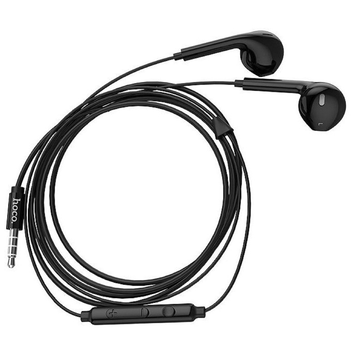 Наушники Hoco M55, проводные, вкладыши, микрофон, Jack 3.5, 1.2 м, черные Наушники Hoco M55, проводные, вкладыши, микрофон, Jack 3.5, 1.2 м, черные