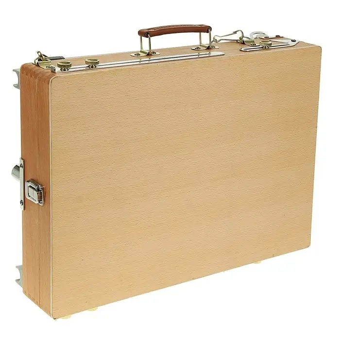 Этюдник, 33&times;46&times;13 см, максимальная высота ножек 83 см, металлические, телескопические, бук