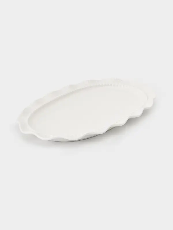 Блюдо сервировочное Breeze, 30.5&times;19&times;2 см, керамика, белое