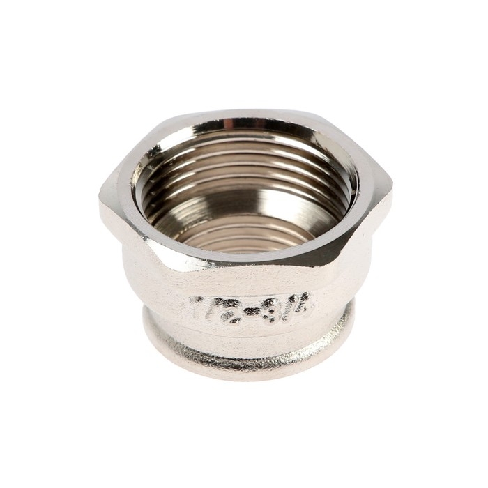 Муфта переходная AQUALINK, 1/2 Муфта переходная AQUALINK, 1/2" х 3/4", внутренняя резьба, никелированная латунь