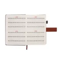 Ежедневник недатированный формат А5, с хлястиком, 128л, линия, пвх, Коричневый Ежедневник недатированный формат А5, с хлястиком, 128л, линия, пвх, Коричневый