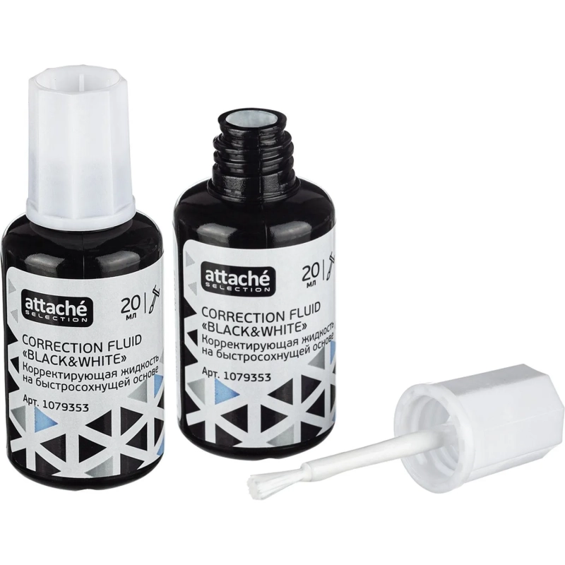 Корректирующая жидкость 20млBlack & White быстр.,кисточка