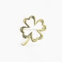 Брошь &laquo;Клевер&raquo;, контур, цвет золото