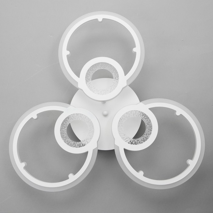 Люстра с ПДУ 1134/3WT LED 102Вт 3000К-6000К диммер белый 56х56х7 см BayerLux