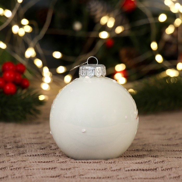 Шар "Снежная рябина", 80 мм., в подарочной упаковке