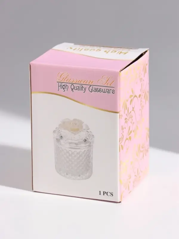 Шкатулка стеклянная &laquo;Золотая ёлочка&raquo;, 6.6&times;6.6&times;10.5 см