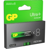 Батарейка GP Ultra+ Alkaline LR03 (ААА) 8шт/уп (GP24AUPA21-2CRB8)