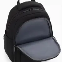 Рюкзак школьный, 2 отделения, 5 карманов, водонепроницаемое дно, 26&times;14&times;39 см, чёрный