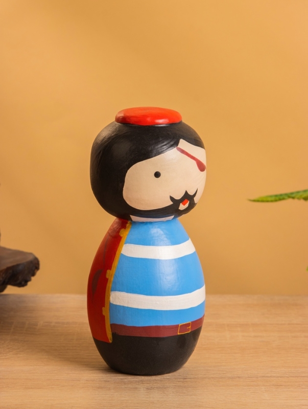 Деревянная кукла кокеши Деревянная кукла кокеши "Пират" 7х7,5х15 см