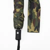 Зонт автоматический &laquo;23 февраля&raquo;, эпонж, 3 сложения, 8 спиц, R=48/55 см, d=96 см, МИКС