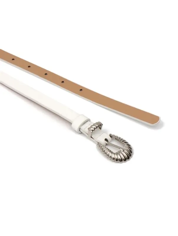 Ремень женский, без винта, 1.5&times;110 см, 1 прокол, пряжка серебро, белый