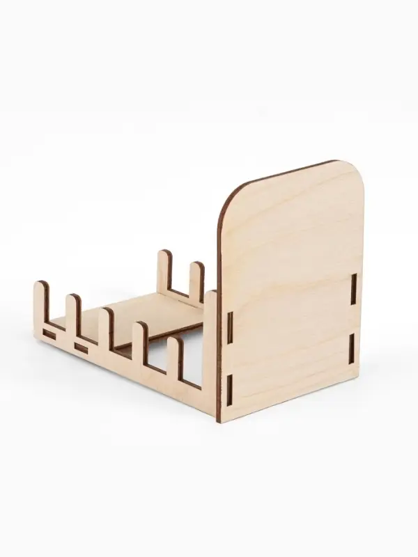 Подставка под открытки 5 ячеек, 9&times;13.5&times;11 см, низкая, толщина 3 мм, цвет бежевый