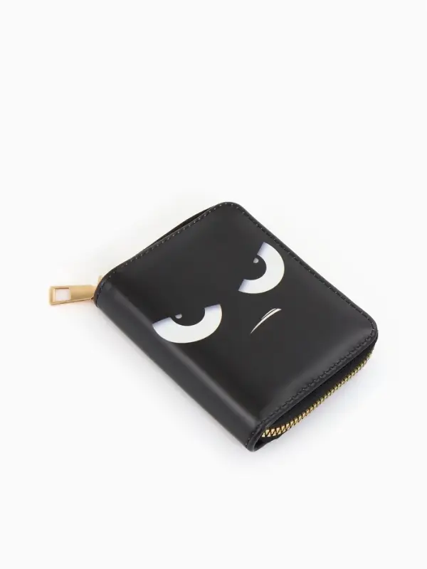 Кошелек дет 07-01-01 Июнь2539 глаза, 8,5*2,5*10,5 см, 2 отд+отд/молн, д/карт, черный