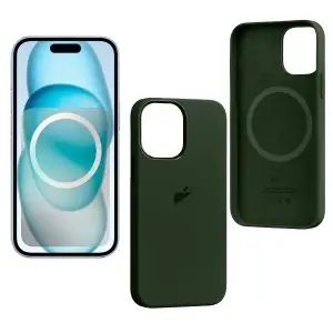 Чехол для iPhone 15 Pro Max Silicone Case 100% ORG (MagSafe + анимация NFC Clear) c LOGO Cypress
