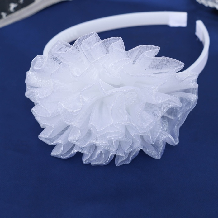 Ободок для волос  Ободок для волос "Школьница" облачко, d 10 см, белый