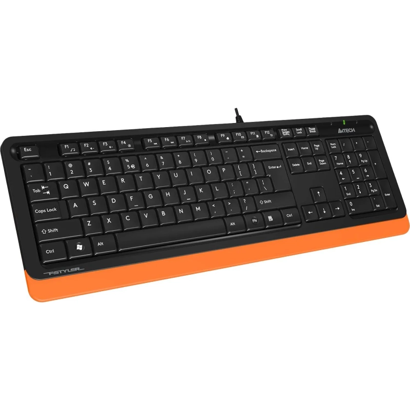 Набор клавиатура+мышь A4Tech Fstyler F1010 кл:черн/оранж м:черн/оранж USB