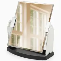 Зеркало настольное, прямоугольное, 17.5&times;19 см, (15&times;17 см), цвет серебряный