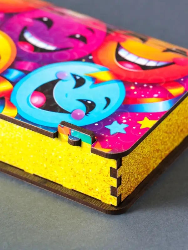 Купюрница "С днём рождения!" смайлики, 19,5х11х3 см, вид 17