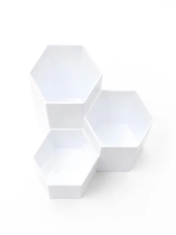 Органайзер для хранения, 3 секции, 12&times;11.5&times;11.5 см, пластиковый
