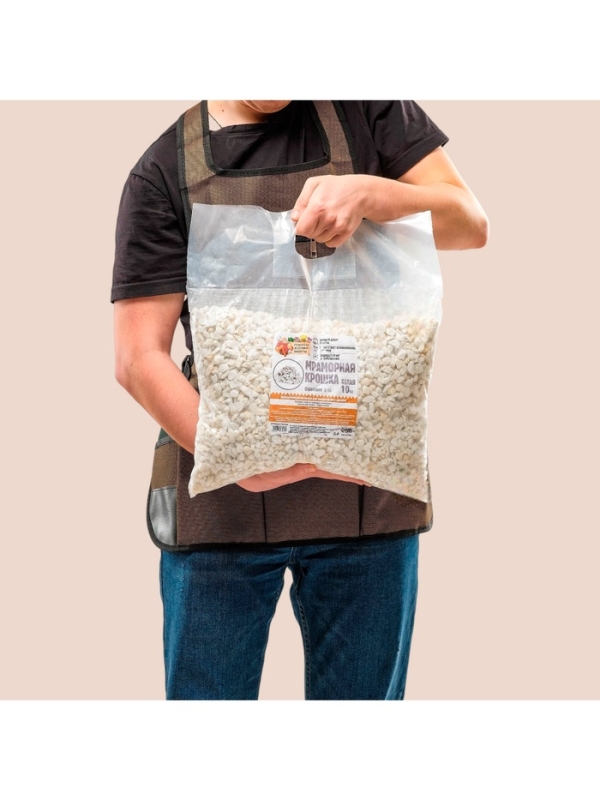 Мраморная крошка  Мраморная крошка "Рецепты Дедушки Никиты", серая, фр 10-20 мм , 5 кг