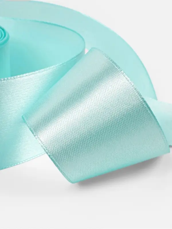 Лента атласная, 40 мм, 23&plusmn;1 м, голубая №211