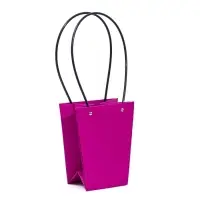 Сумка для цветов &laquo;Фуксия&raquo;, влагостойкая, 17&times;17 - 11.5&times;11.5 - 20 см