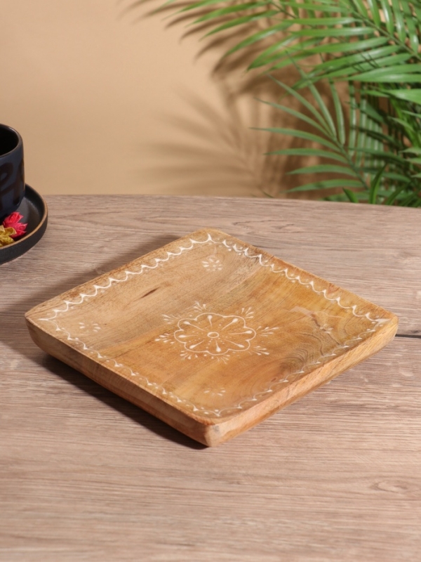 Блюдо Блюдо "Звезда" дерево манго 20,5х20,5х3 см