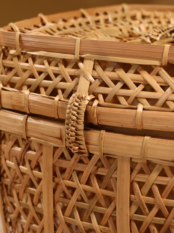 Корзина плетёная  Корзина плетёная "Баскет" бамбук 24х24х28 см, светлая