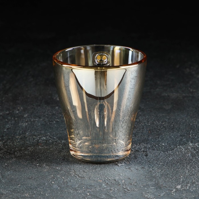 Кружка стеклянная «Медовое», 250 мл, цвет золотистый Кружка стеклянная «Медовое», 250 мл, цвет золотистый