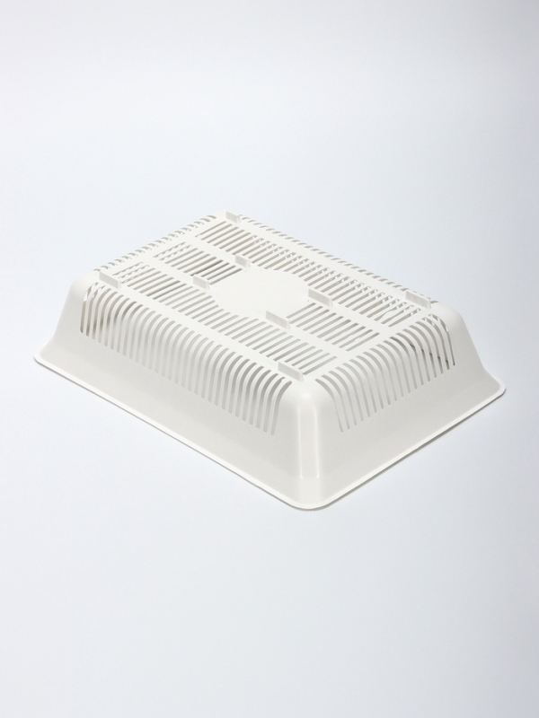 Туалет глубокий с сеткой 36 х 25 х 9 см, белый/серый