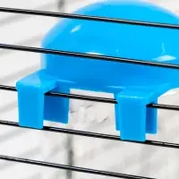 Поилка для клетки, 500 мл, 9&times;6.5&times;23 см, голубая