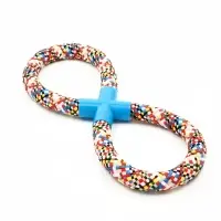 Игрушка тренировочная канатная "Восьмёрка", до 38 см, до 260 г