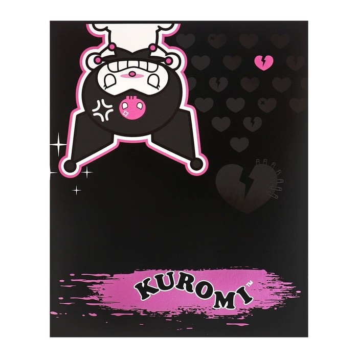 Тетрадь 48 листов в клетку Kuromi, обложка мелованный картон, тиснение фольгой, белизна 92%, блок 60 г/м2, МИКС Тетрадь 48 листов в клетку Kuromi, обложка мелованный картон, тиснение фольгой, белизна 92%, блок 60 г/м2, МИКС