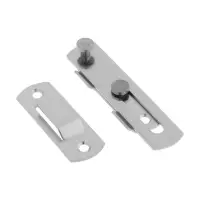 Шпингалет накладной ТУНДРА, прямой, 100 мм, цвет хром