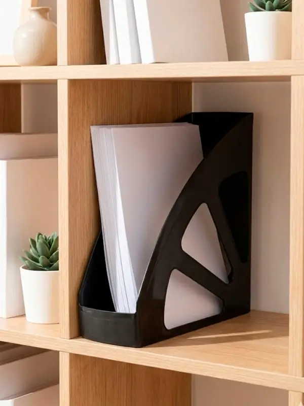 Лоток для бумаг Calligrata &laquo;Доступный офис&raquo;, вертикальный, 1 отделение, чёрный, ширина 100 мм