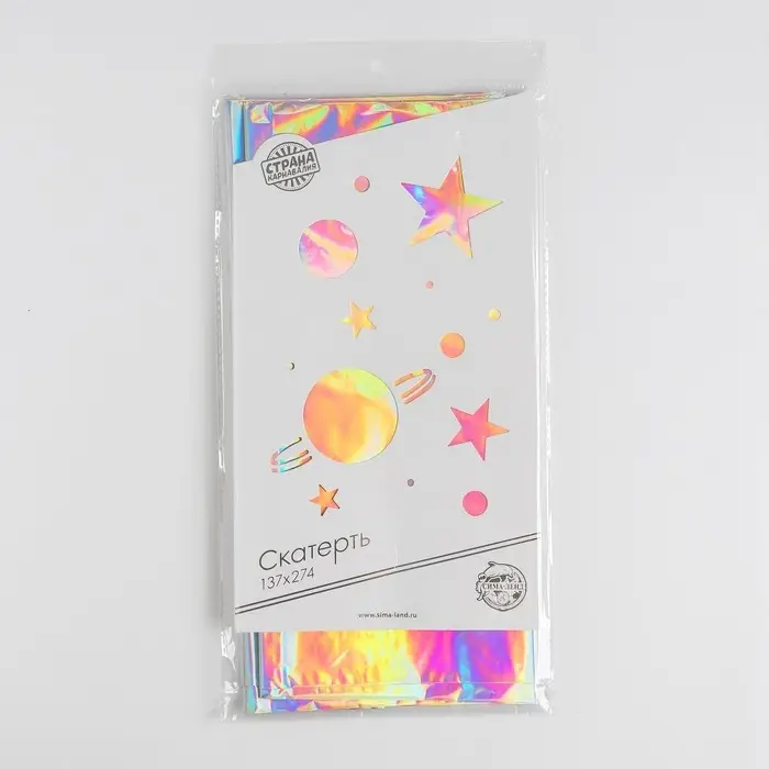 Скатерть одноразовая &laquo;Голография&raquo;, 137&times;274 см