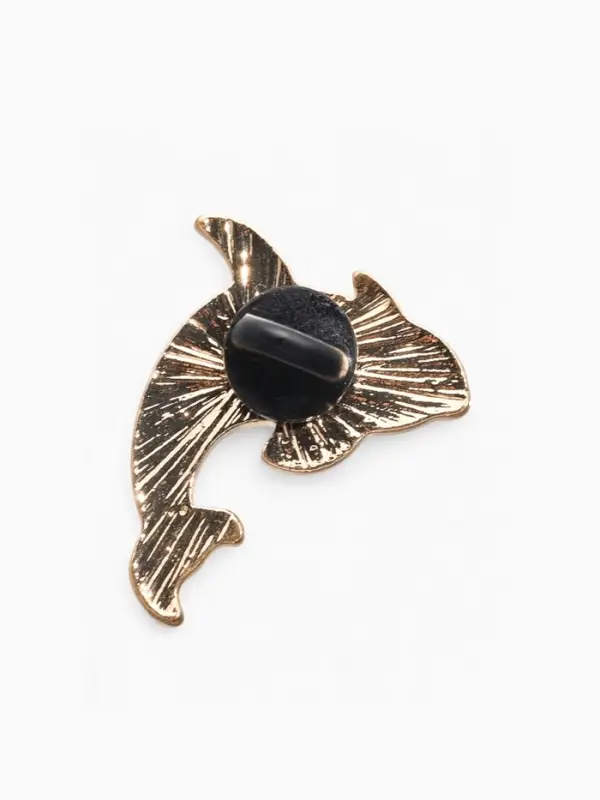 Значок &laquo;Косатка&raquo;, созвездие, чёрно-зелёный в золоте