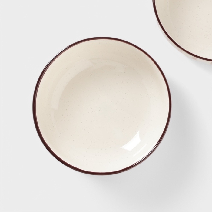 Набор салатников 2 шт Доляна Набор салатников 2 шт Доляна "Скандинавия" 15х15х6,5 см, цвет бежевый