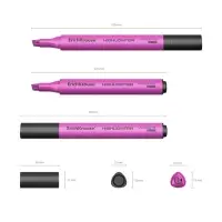 Маркер текстовыделитель ErichKrause Visioline V-17, 0.6-4.5 мм, чернила на водной основе, розовый