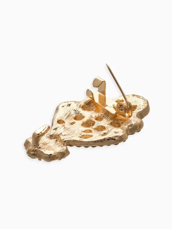 Зажим для кардигана Зажим для кардигана "Ажур", бант, цвет белый в золоте