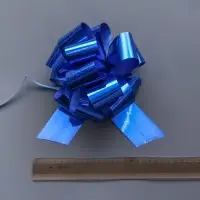 Подарочный бант - шар №5, синий, для упаковки подарков