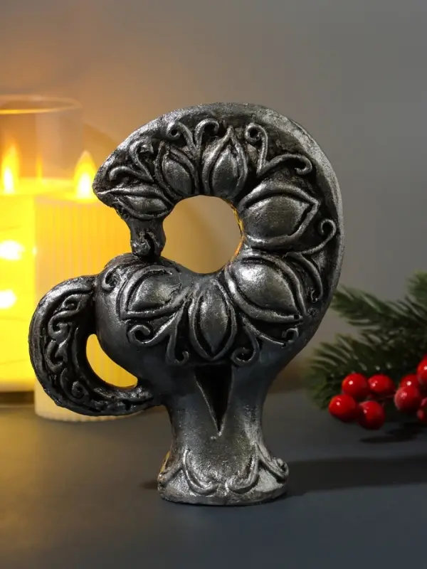 Фигура  Фигура "Конь с узором" 14х6х17,5 см, серебро