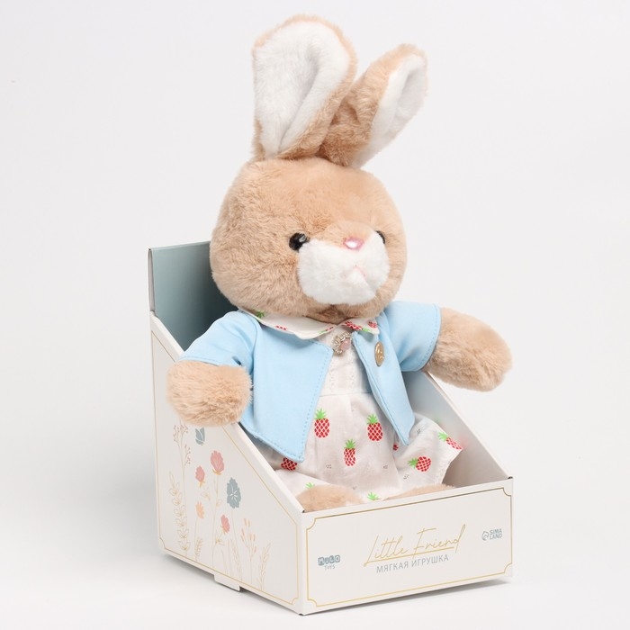 Мягкая игрушка Little Friend, зайка в платье и голубой кофточке, 38 см Мягкая игрушка Little Friend, зайка в платье и голубой кофточке, 38 см