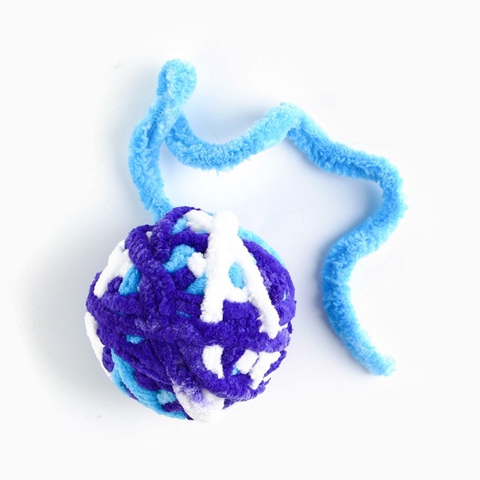 Игрушка для кошек. Набор игрушек мататаби и клубок, фиолетовый цвет Игрушка для кошек. Набор игрушек мататаби и клубок, фиолетовый цвет