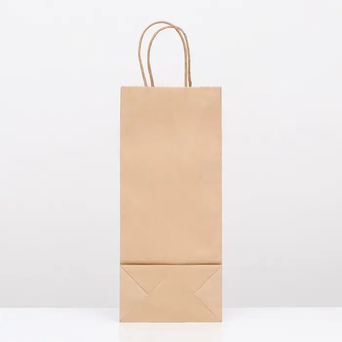 Пакет крафт под бутылку, Крафт, 14×8×32 см Пакет крафт под бутылку, Крафт, 14×8×32 см